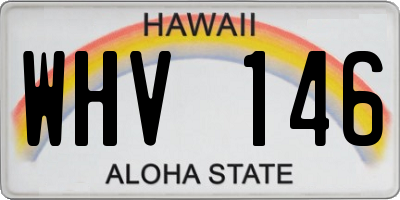 HI license plate WHV146