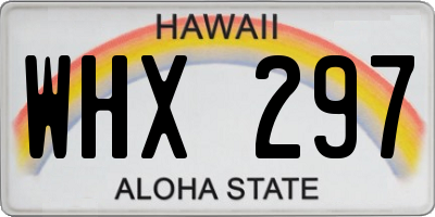 HI license plate WHX297