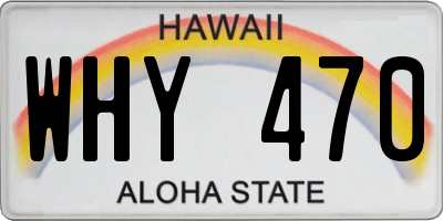 HI license plate WHY470