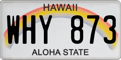 HI license plate WHY873