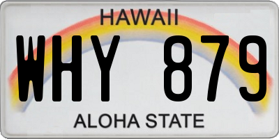 HI license plate WHY879