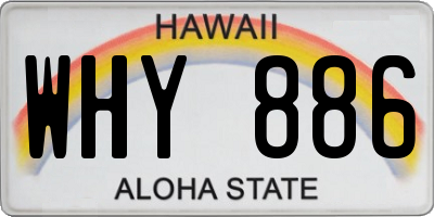 HI license plate WHY886