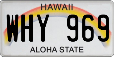 HI license plate WHY969