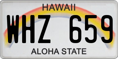 HI license plate WHZ659