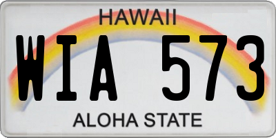HI license plate WIA573