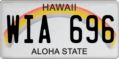 HI license plate WIA696