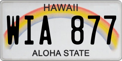 HI license plate WIA877