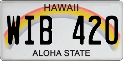 HI license plate WIB420