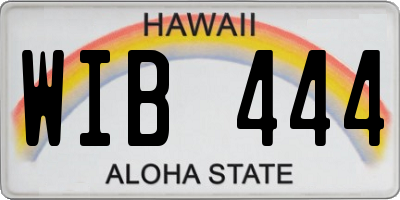 HI license plate WIB444
