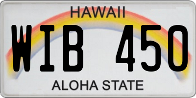 HI license plate WIB450