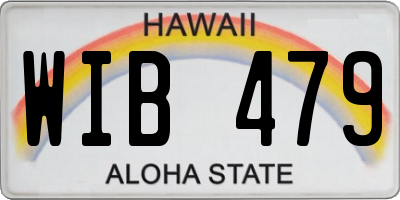 HI license plate WIB479