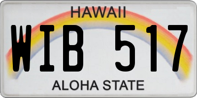 HI license plate WIB517