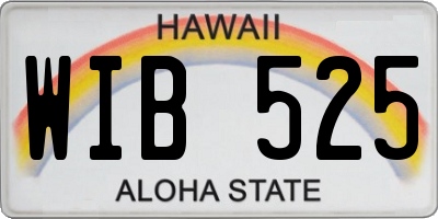HI license plate WIB525