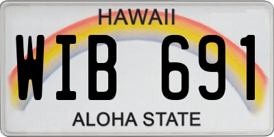 HI license plate WIB691