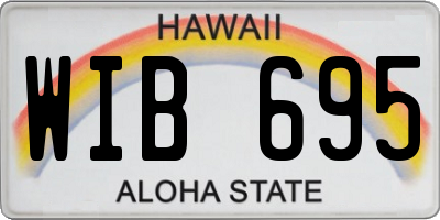 HI license plate WIB695
