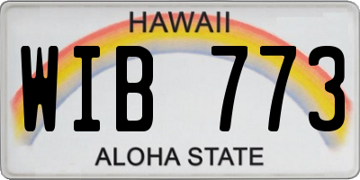 HI license plate WIB773
