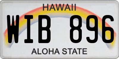 HI license plate WIB896