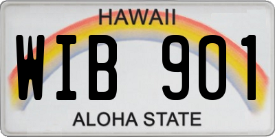 HI license plate WIB901