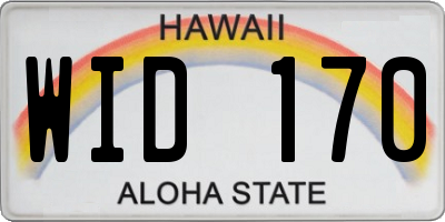 HI license plate WID170