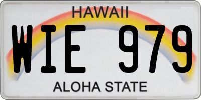 HI license plate WIE979