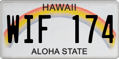 HI license plate WIF174