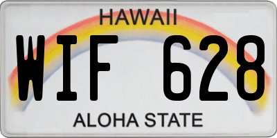 HI license plate WIF628