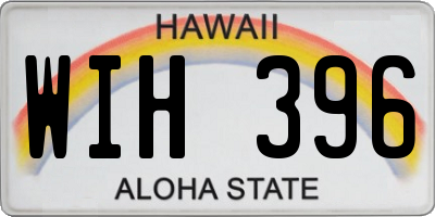 HI license plate WIH396