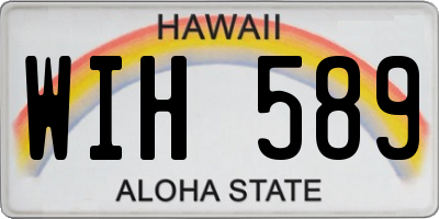 HI license plate WIH589