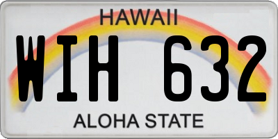 HI license plate WIH632