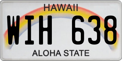 HI license plate WIH638