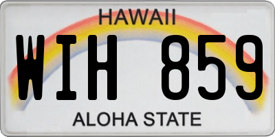 HI license plate WIH859