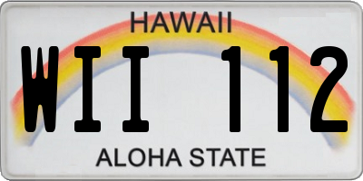 HI license plate WII112