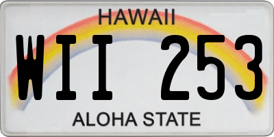 HI license plate WII253