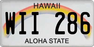 HI license plate WII286