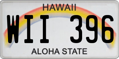 HI license plate WII396