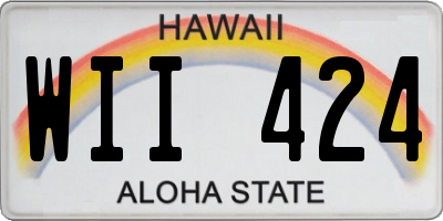 HI license plate WII424