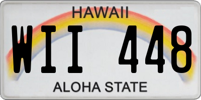 HI license plate WII448