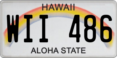 HI license plate WII486