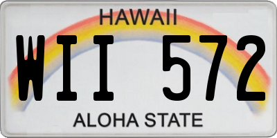 HI license plate WII572