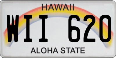 HI license plate WII620