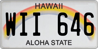 HI license plate WII646