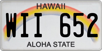 HI license plate WII652