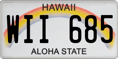 HI license plate WII685