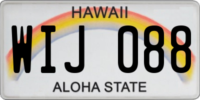HI license plate WIJ088