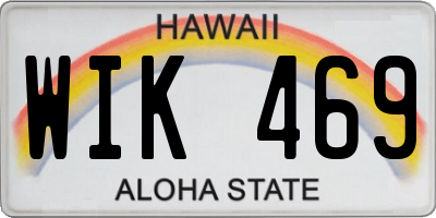 HI license plate WIK469