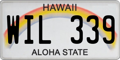 HI license plate WIL339