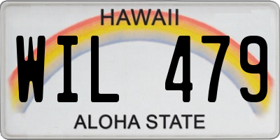 HI license plate WIL479