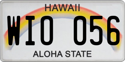 HI license plate WIO056