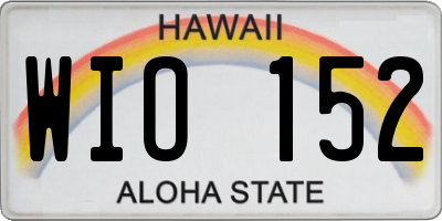 HI license plate WIO152