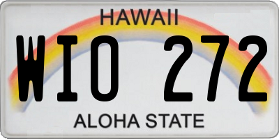 HI license plate WIO272